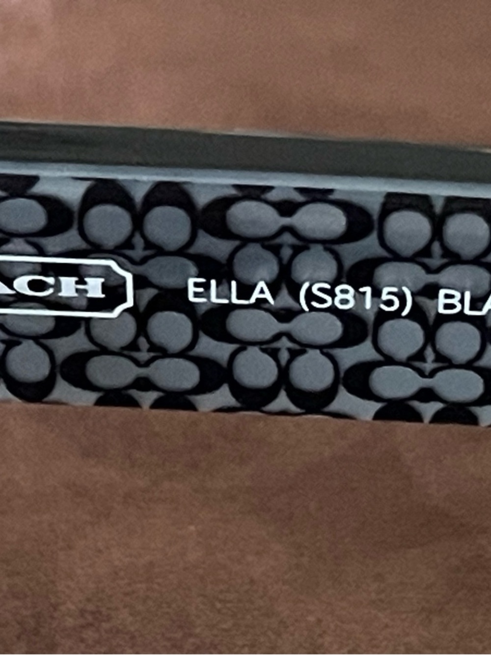 Coach Black Oversized Women's Sunglasses with Beige Signature Case “Ella” - Picture 2 of 9